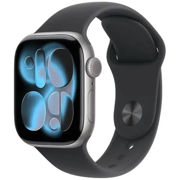 Apple Watch Series 11(GPS + Cellularモデル)- 46mmスペースグレイアルミニウムケースとブラックスポーツバンド - S/M MFC94J/A