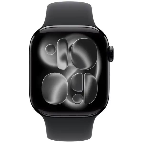 Apple Watch Series 11(GPS + Cellularモデル)- 46mmジェットブラックアルミニウムケースとブラックスポーツバンド - M/L MFC44J/A