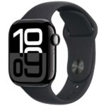 Apple Watch Series 10（GPSモデル）- 42mmジェットブラックアルミニウムケースとブラックスポーツバンド - S/M　MWWE3J/A