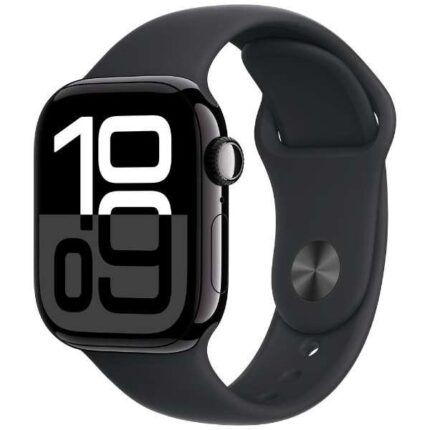 Apple Watch Series 10(GPSモデル)- 42mmジェットブラックアルミニウムケースとブラックスポーツバンド - S/M MWWE3J/A